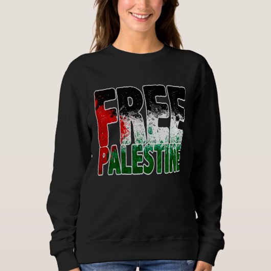 Free Palestine Gaza Flag Proud Palestine Roots Ara スウェットシャツ (正面)