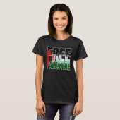 Free Palestine Gaza Flag Proud Palestine Roots Ara Tシャツ (正面フル)