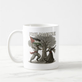 Free Palestine Mug – Roots of Resistance コーヒーマグカップ