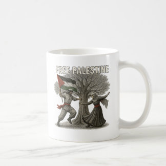 Free Palestine Mug – Roots of Resistance コーヒーマグカップ