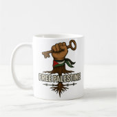 Free Palestine Mug Support Palestinian Solidarity コーヒーマグカップ (左)
