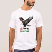 Free Palestine now Tシャツ (正面)