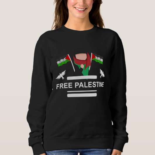Free Palestine Palestine Flag 1 スウェットシャツ (正面)