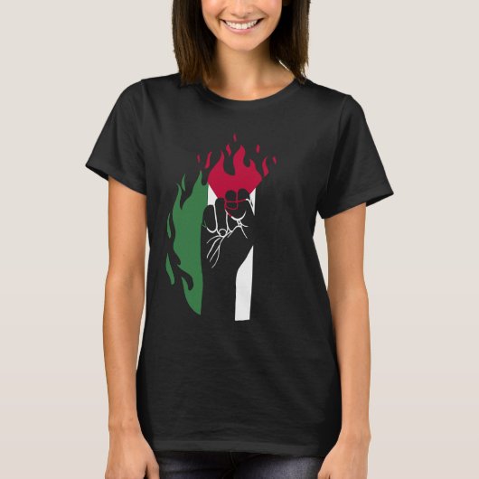 Free Palestine Palestine Flag Tシャツ (正面)