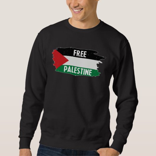 Free Palestine  Palestine national flag スウェットシャツ (正面)