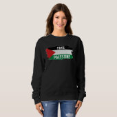 Free Palestine  Palestine national flag スウェットシャツ (正面フル)