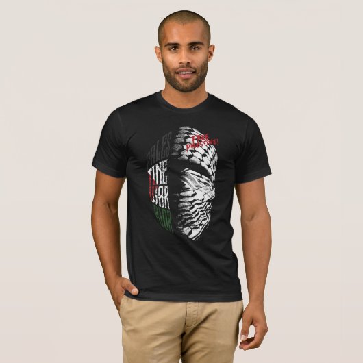 Free Palestine "Palestine Warrior" Tシャツ (正面フル)