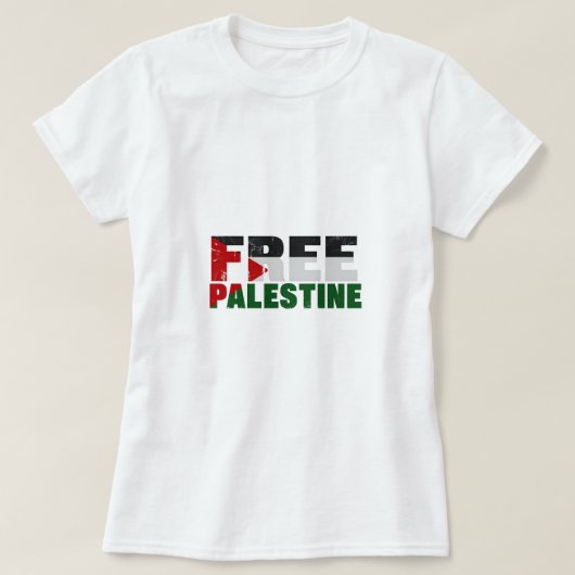Free Palestine Tシャツ (デザイン正面)