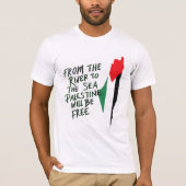 Free Palestine T-Shirt – From the River to the Sea Tシャツ (正面)