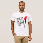 Free Palestine T-Shirt – From the River to the Sea Tシャツ (正面フル)