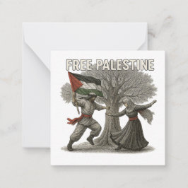 Free Palestine Thank You Card – Message of Hope ノートカード