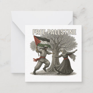 Free Palestine Thank You Card – Message of Hope ノートカード