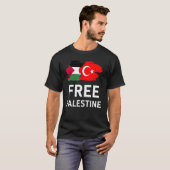 Free Palestine Turkish Turkey Support Palestinian Tシャツ (正面フル)