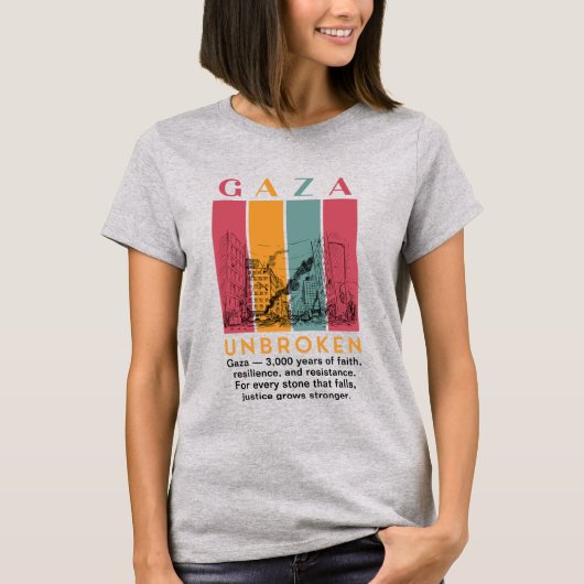 Free Palestine Women's T-Shirt – ガザ3,000年 Tシャツ (正面)