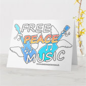Free Peace Music カード (黄色い花)