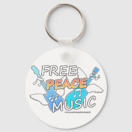 Free Peace Music キーホルダー