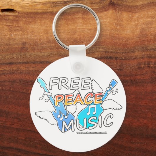 Free Peace Music キーホルダー (正面)
