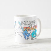 Free Peace Music コーヒーマグカップ (正面右)