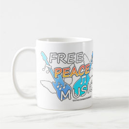 Free Peace Music コーヒーマグカップ