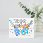 Free Peace Music ポストカード (スタンド正面)