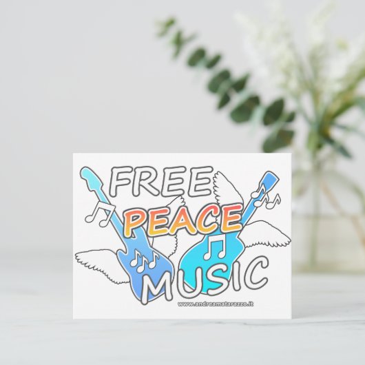 Free Peace Music ポストカード (スタンド正面)