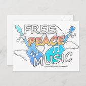 Free Peace Music ポストカード (正面/裏面)