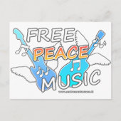 Free Peace Music ポストカード (正面)