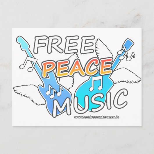 Free Peace Music ポストカード (正面)