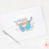 Free Peace Music ラウンドシール (封筒)