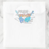 Free Peace Music ラウンドシール (バッグ)