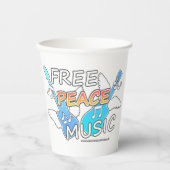 Free Peace Music 紙コップ (正面)