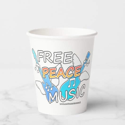 Free Peace Music 紙コップ (正面)