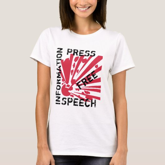 Free Press – Free Speech – Information Tシャツ (正面)