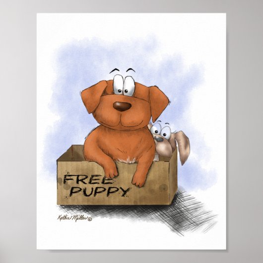 Free Puppy Plus 1 Cartoon ポスター (正面)