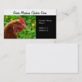Free Range Eggs Hen Business Card 名刺 (正面/裏面)
