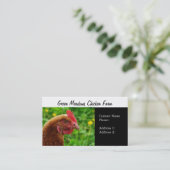 Free Range Eggs Hen Business Card 名刺 (スタンド正面)