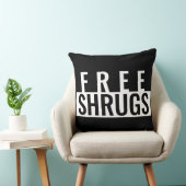 Free Shrugs Minimalist Throw Pillow クッション (椅子)