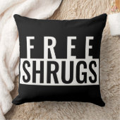 Free Shrugs Minimalist Throw Pillow クッション (ブランケット)
