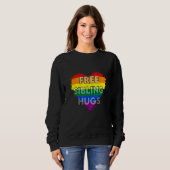 Free Sibling Hugs Gay Pride LGTB 1 スウェットシャツ (正面フル)