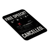 Free Speech Cancelled Protest マグネット (右側)