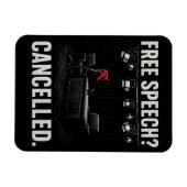 Free Speech Cancelled Protest マグネット (横)