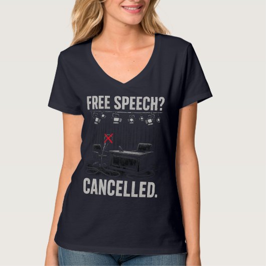 Free Speech Cancelled Protest Tシャツ (正面)