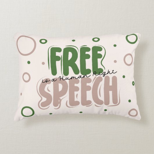 Free Speech Is a Human Right アクセントクッション (正面)