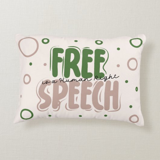 Free Speech Is a Human Right アクセントクッション (裏面)
