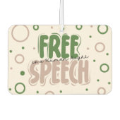 Free Speech Is a Human Right カーエアーフレッシュナー (正面)