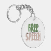 Free Speech Is a Human Right キーホルダー (正面左)