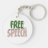 Free Speech Is a Human Right キーホルダー (裏面)
