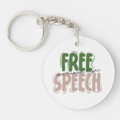 Free Speech Is a Human Right キーホルダー (正面)
