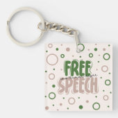 Free Speech Is a Human Right キーホルダー (正面)