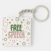 Free Speech Is a Human Right キーホルダー (裏面)